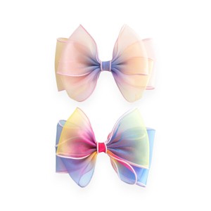 Summer Crystal - Tulle Bow Hair Clips - 2PK - 1 of 4