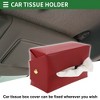 Unique Bargains Universal Car Tissue Holder Napkin Box Car Backseat Extra Large Tissue Organization Faux Leather - 2 of 4