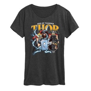 Women's - Marvel - Thor God of Thunder Short Sleeve Graphic T-Shirt - 1 of 4