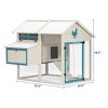 LAOTIES Large Weatherproof Wooden Chicken Coop With Nesting Box,Outdoor Hen House For 6-8 Hens - 2 of 4