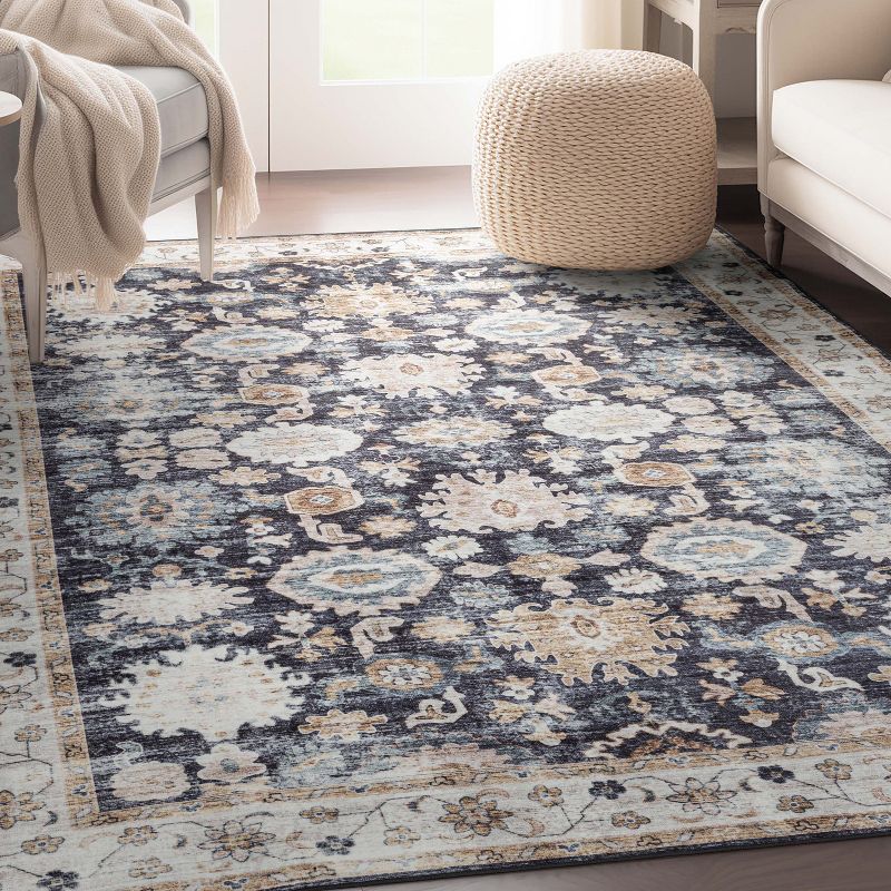 Well Woven Elle Basics Gala Non-Slip Rubber Backed Washable Modern Vintage Area Rug for Bedrooms, Living Room, Dining Spaces, Kitchens & Entryways, 3 of 10