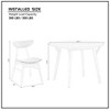 CAVINAS Dining Table Set for 4 Modern Wood Simple Design Round Dining Table Set with 4 Chairs for Kitchen - 3 of 4