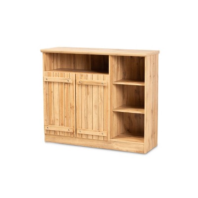 2 Door Eren Farmhouse Wood Dining Room Sideboard Buffet - Baxton Studio