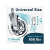 Lifelong Office Chair Caster Wheels for Hardwood Floors and Carpet, Heavy Duty, Universal Fit - 4 of 4