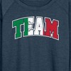 Women's - Instant Message - Team Italy Lightweight French Terry Wide Neck Long Sleeve Graphic Shirt - 2 of 4