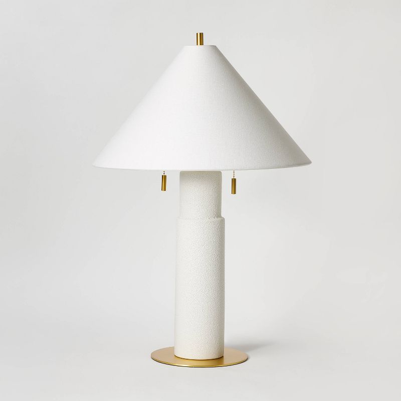 Ceramic Table Lamp with Tapered Shade White - Threshold™ designed with Studio McGee, 1 of 9