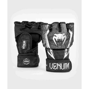Venum GLDTR 4.0 Hook and Loop MMA Gloves - Black/White - 1 of 2