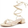 Women's Wo's Strappy Lace Up Heeled Sandals - Coutgo - 2 of 4