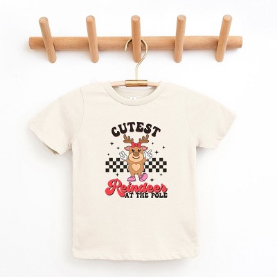 The Juniper Shop Cutest Reindeer At The Pole Toddler Short Sleeve Tee
