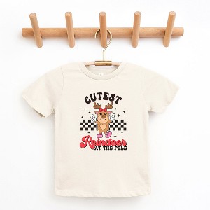 The Juniper Shop Cutest Reindeer At The Pole Toddler Short Sleeve Tee - 1 of 3