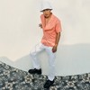 Campus Sutra Men Men's Tangarine Orange Heathered Shirt - 3 of 3