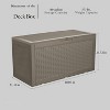 MaseiKar 100 Gallon Waterproof Deck Box, Lockable Resin Storage Box for Patio Furniture Cushions Garden Tools and Outdoor Delivery Storage - 2 of 4