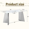 CAVINAS Modern Slab Dining Table with Stainless Steel Butterfly Legs, Rectangle Dining Table for 6, Scratch-Resistant Kitchen Table - 3 of 4