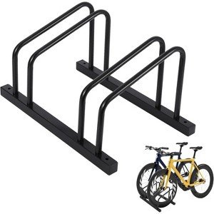 Coucheta Bike Floor Parking, Bike Floor Stand for Outdoor Indoor Fit 22-28 in Wheel Stand Tire Width 2 in - 1 of 4