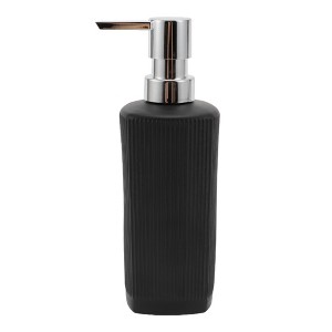Unique Bargains Classic Vertical Lines Soap Pump Dispenser for Bathroom 350ml 1 Pc - 1 of 4