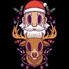 Men's Design By Humans Santa and The Reindeer By PentoolKnight T-Shirt - 2 of 4