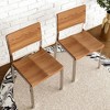 Gaoyangjiaju 31.5 Inch Wooden Dining Chair with Stainless Steel Legs Kitchen Dining Room Accent Chair - 2 of 4