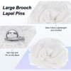 Unique Bargains Handmade Dainty Satin Fabric Big Peony Rose Flower Brooches Hair Clips 1 Pc - 2 of 4