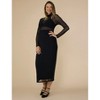 Women's Mesh Bodycon Maxi Maternity Skirt | Motherhood Maternity - 4 of 4