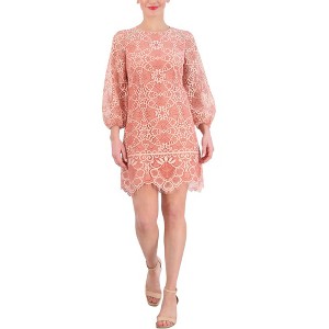 Vince Camuto Womens Contrasting Embroidery Shift Dress - 1 of 1
