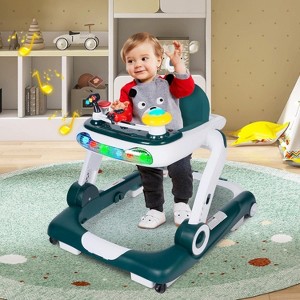 Kinder King 5-in-1 Baby Walker with Music & Lights, Activity Center for Toddler, Adjustable Height, Safety Bumper - 1 of 4