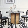 Danez Cane Dining Table - DTB2100D - Black/Natural - Safavieh - 3 of 4