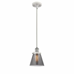 Cone - 1 Light Stem Hung Mini Pendant In Industrial Style-9 Inches Tall and 6 Inches Wide - 1 of 1