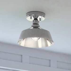 Urban Ambiance Luxury Modern Farmhouse Ceiling Light,  7''H x 10''W,  Brushed Nickel Finish, ULB2201 - 1 of 4
