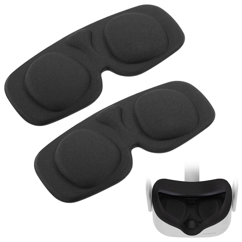 Insten 2 Pack Lens Protector Cover for Oculus Quest 2, Protective, Anti-Dust & Anti-Scratch VR Pad, Black, 1 of 10