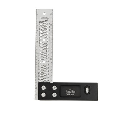 JessEm 07402 8” Stainless Steel Precision Square with Patented Flex Grip and Fade-Resistant Markings