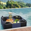 YARDSIGHT Aluminum Frame Floating Tray:Design for Pool Floats, Sandbars, Spas, and Parties , Perfect for Serving Drinks and Brunch. - 2 of 4