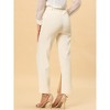 INSPIRE CHIC Women's High Waist Straight Leg Slit Hem Trousers - 4 of 4