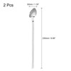 Unique Bargains Stainless Steel Reusable Dual Purpose Fruit Cocktail Mixing Spoon 2 Pcs - 2 of 4