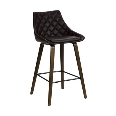 26" Dani Swivel Barstool Brown - Armen Living