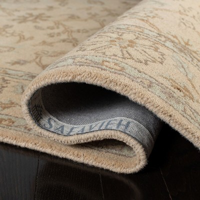Ivory and Light Gold Hand-Tufted Wool Area Rug 4' x 6'
