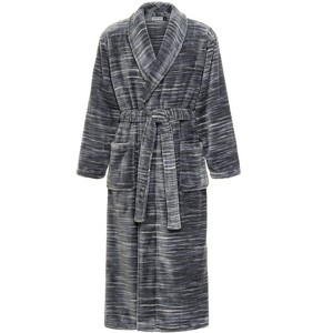 ADR Men's Ultra Plush Fleece Robe, Big and Tall Bathrobe - 1 of 4