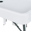 Tangkula Folding Ice Table with Drain 4 ft Portable Cooler with Removable Skirt No Assembly Fill and Chill Table for Food Drink Beverage White - 2 of 4