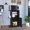 XIYUYEU Rolling Kitchen Island with Single Door Cabinets, Open Shelving for Kitchen, Dining Room - 2 of 4