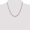 Black Bow Jewelry 5.35mm, 14k White Gold, Hollow Figaro Chain Necklace - 2 of 4