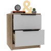 NicBex 14.2 inch Wide Nightstand with 2 Drawers,Modern Side Table with Metal Handles,Bedside Table for Bedroom,Living Room - 4 of 4
