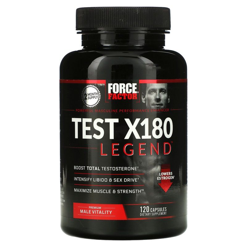 Force Factor Test X180 Legend, Testosterone Booster, 120 Capsules, 1 of 3