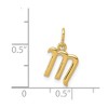 Black Bow Jewelry 14k Yellow Gold, Claire Collection Mini Lower Case Initial M Charm - 4 of 4