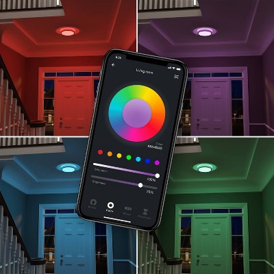 Sleek Brushed Nickel 11" Smart LED Flush Mount with Voice Control