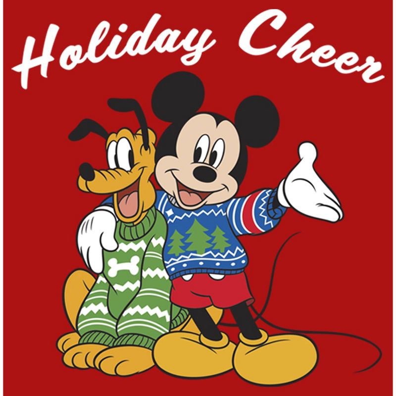 Boy's Disney Holiday Cheer With Mickey & Pluto T-Shirt, 2 of 5