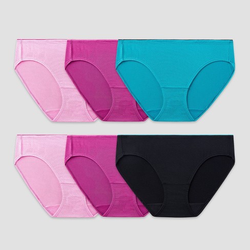 Fruit Of The Loom Women's 6pk Breathable Micro-mesh Bikini Underwear -  Colors May Vary 6 : Target