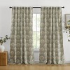 HLC.ME Messina Paisley Damask Back Tab Rod Pocket - Light Reducing Window Curtain Panels, Set of 2 - 2 of 4