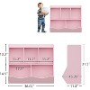 Kids Bookshelf and Toy Storage, 3 Tier Toy Organizer, 5 Cube Storage Cabinet, Toddler 3 Shelf Bookcase for Playroom, Bedroom, Living Room, Classroom - 3 of 4