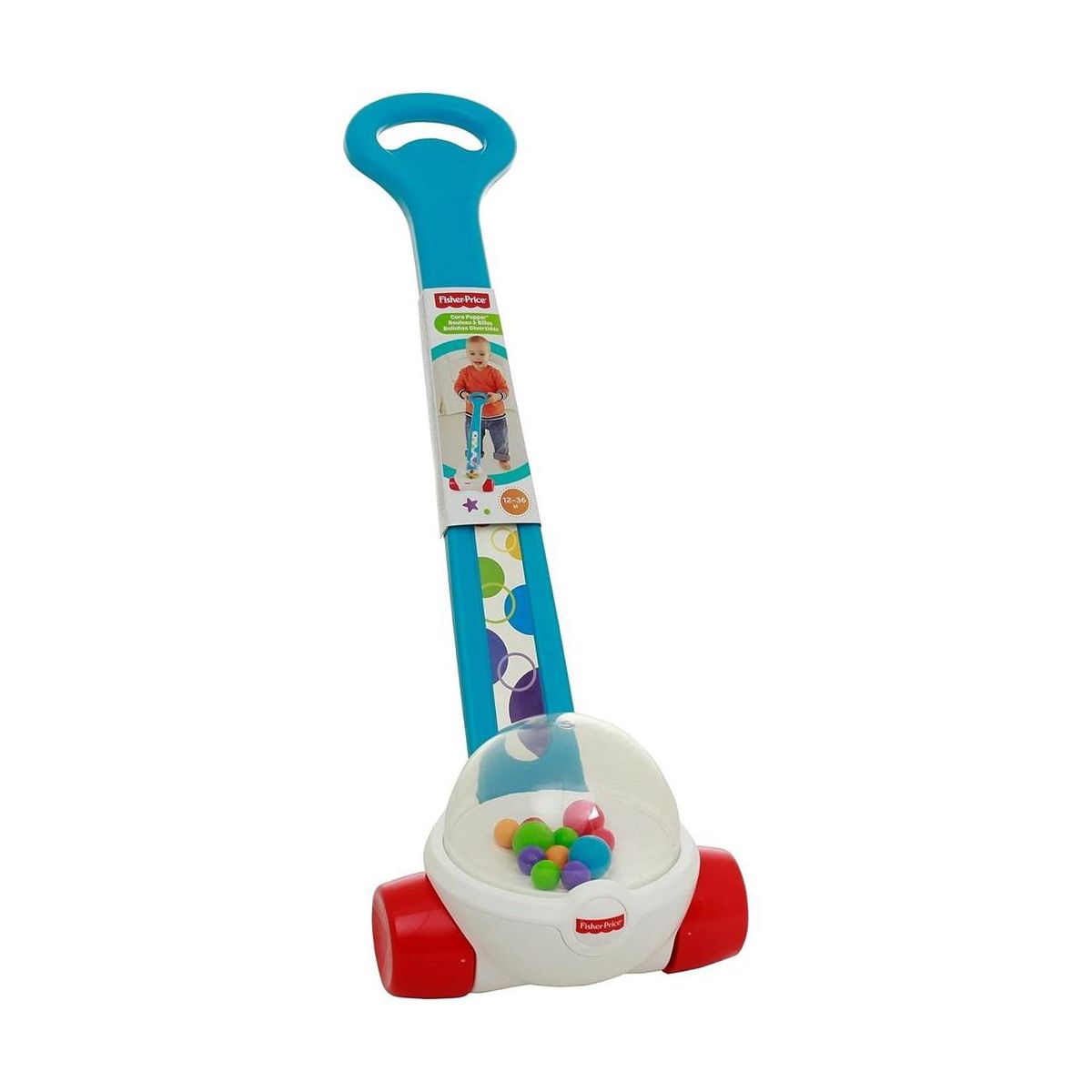 Fisher-Price Corn Popper Push Toy with Ball-Popping Action for Infants and Toddlers - thumbnail 2