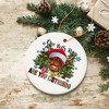 Cow Bells Ring Are You Listening Christmas Ornament, Highland Cow with Santa Hat| OrnamentallyYou - 4 of 4