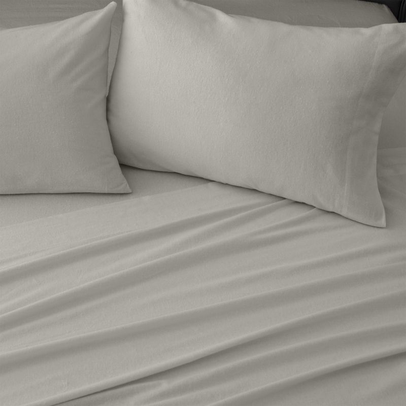 Great Bay Home Cotton Solid Flannel Sheet Set, 2 of 9